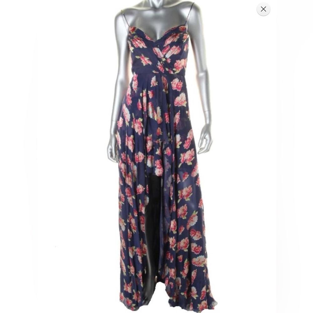 Nicole Miller High/Low Floral Maxi dress